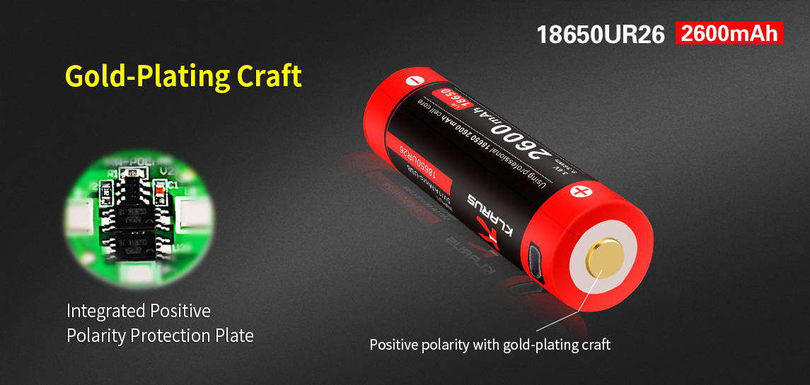 ΜΠΑΤΑΡΙΑ KLARUS 18650UR26 2600mAh